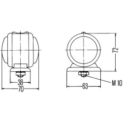 End Outline Marker Light - HELLA 2TJ 001 633-211