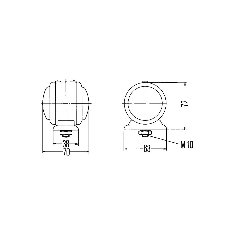 End Outline Marker Light - HELLA 2TJ 001 633-211