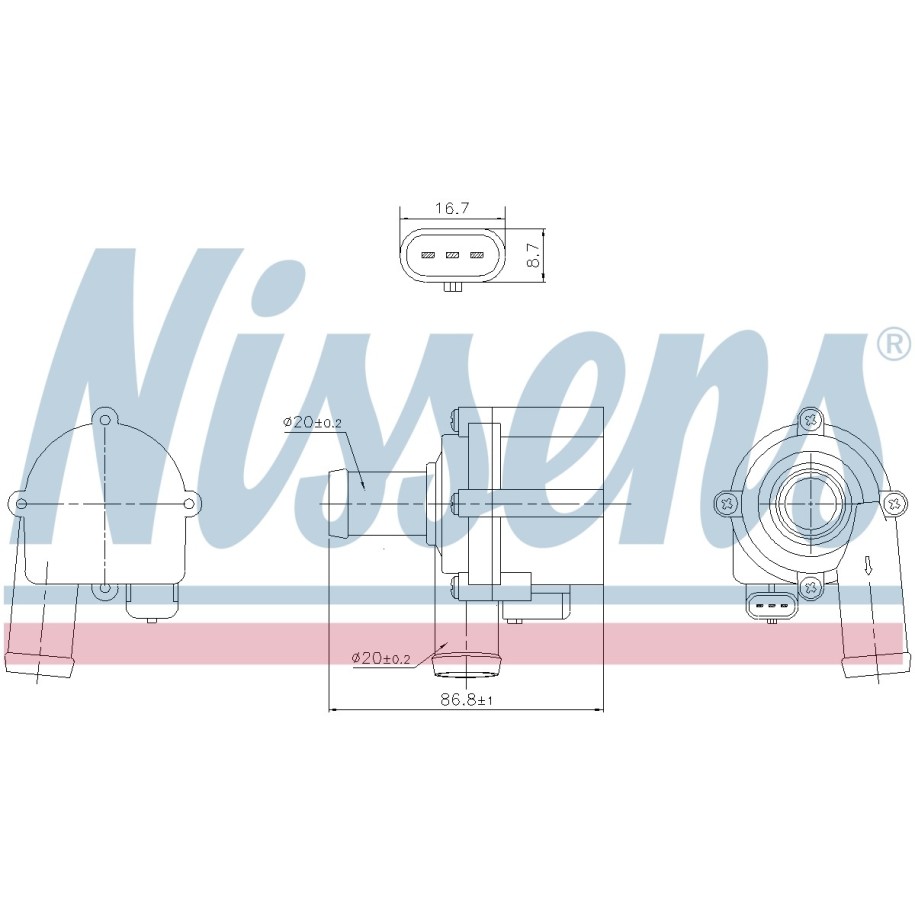 Auxiliary Pump - Nissens 832172