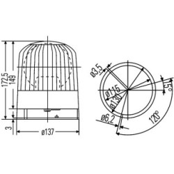 Rotating Beacon - HELLA 2RL 007 550-011