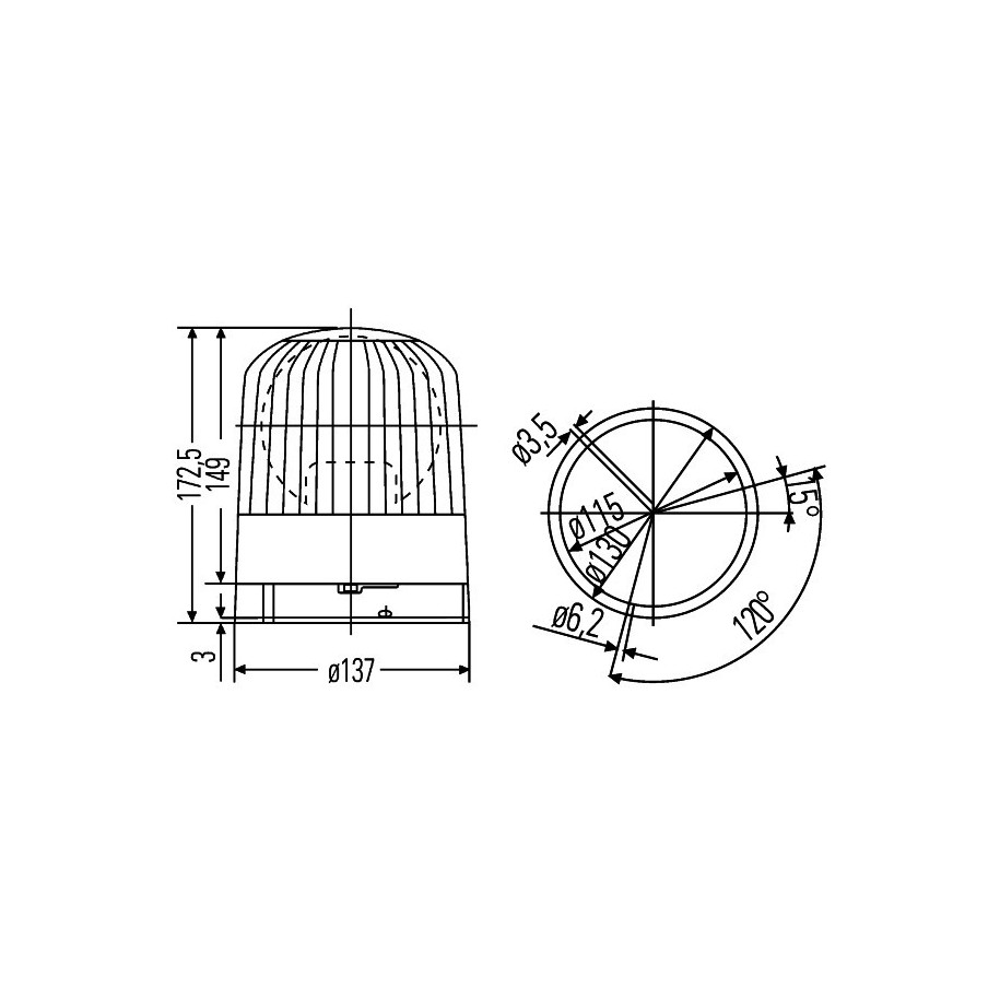 Rotating Beacon - HELLA 2RL 007 550-011