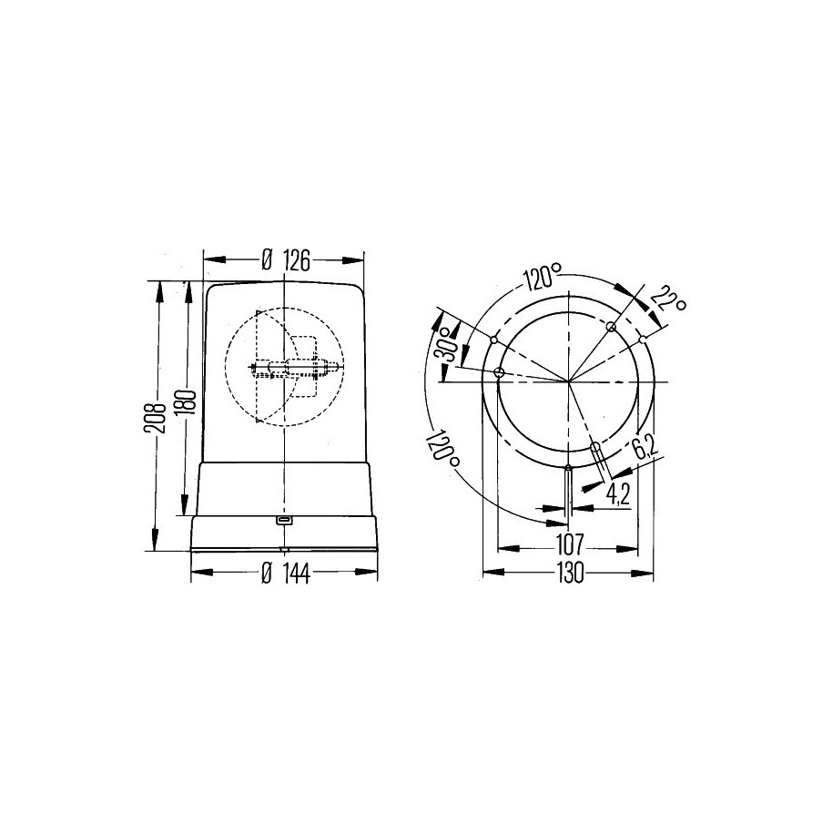Rotating Beacon - HELLA 2RL 006 295-111