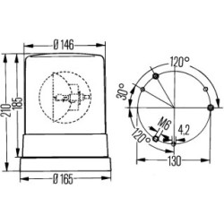 Rotating Beacon - HELLA 2RL 004 958-101