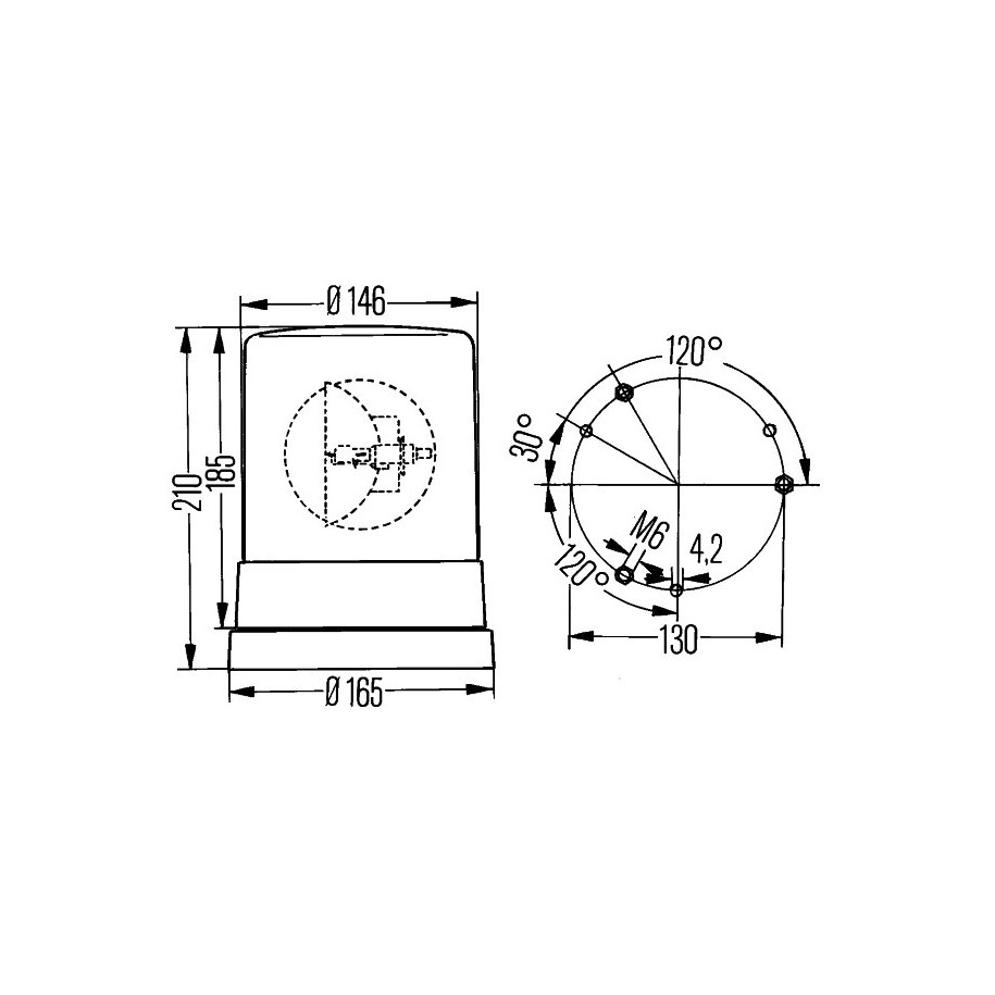 Rotating Beacon - HELLA 2RL 004 958-011