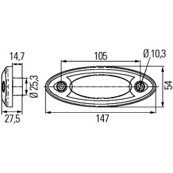 Side Marker Light - HELLA 2PS 344 690-627