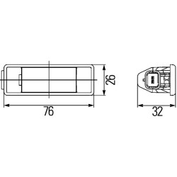 Number Plate Light - HELLA 2KA 008 224-307
