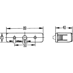 Number Plate Light - HELLA 2KA 006 896-001