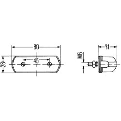 Number Plate Light For VW - HELLA 2KA 001 389-101