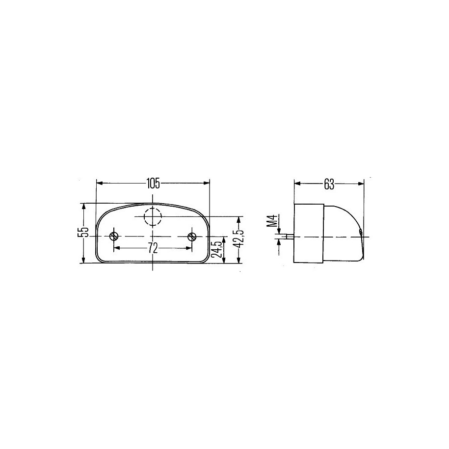 Number Plate Light - HELLA 2KA 001 386-281