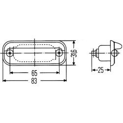 Number Plate Light - HELLA 2KA 001 378-121