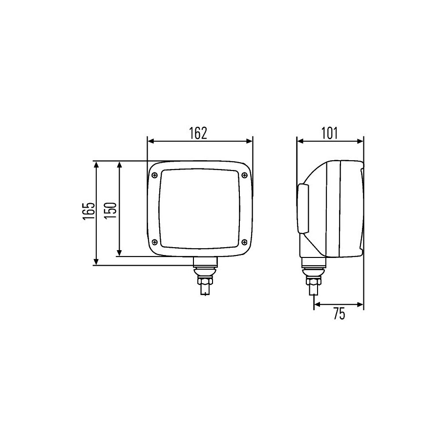 Headlight - HELLA 1SA 996 120-801