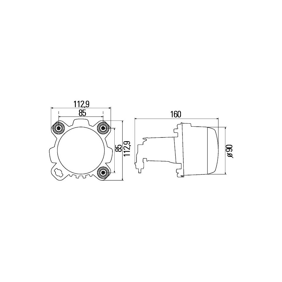 Headlight - HELLA 1ML 247 042-027