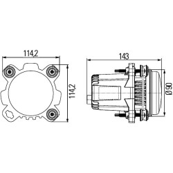 Headlight Insert - HELLA 1ML 012 488-031