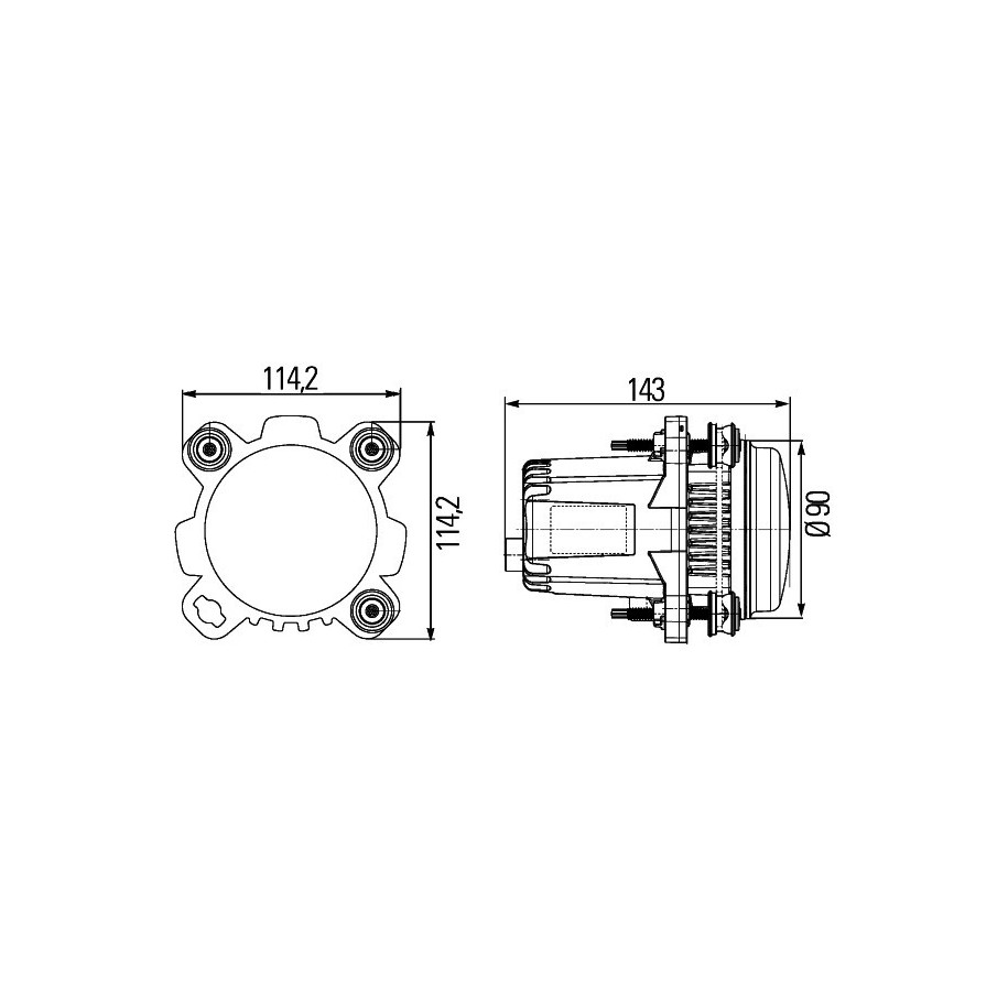 Headlight Insert - HELLA 1ML 012 488-011