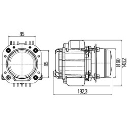 Headlight - HELLA 1ML 010 820-831