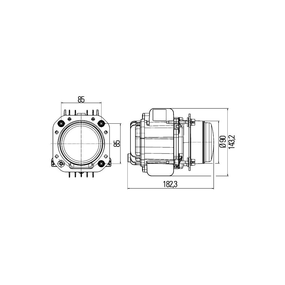 Headlight - HELLA 1ML 010 820-831