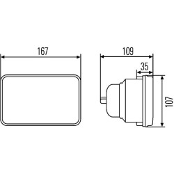 Headlight Insert - HELLA 1LB 003 177-301
