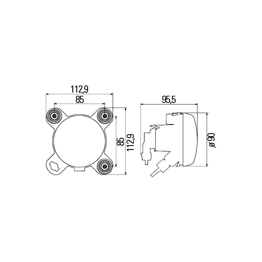 Headlight - HELLA 1K0 247 043-127