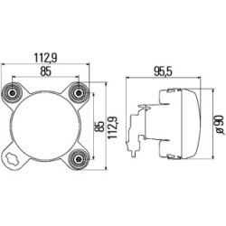Headlight - HELLA 1K0 247 043-107
