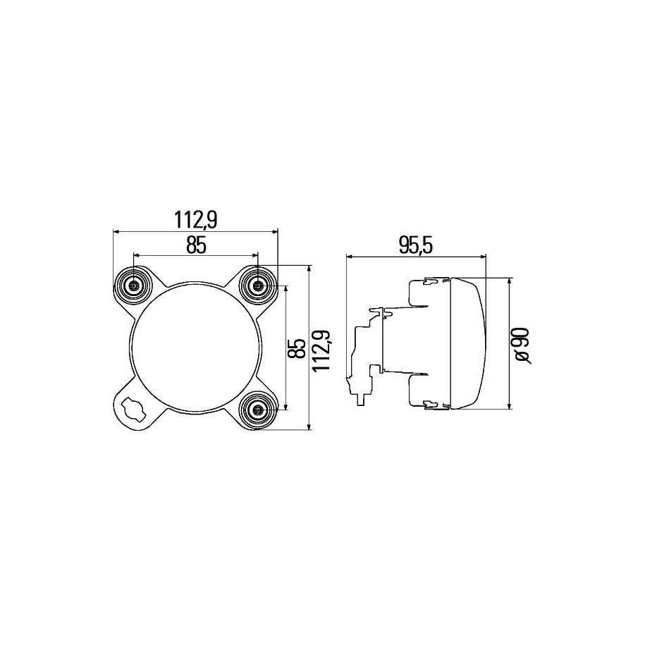 Headlight - HELLA 1K0 247 043-107