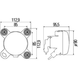 Headlight - HELLA 1K0 247 043-027