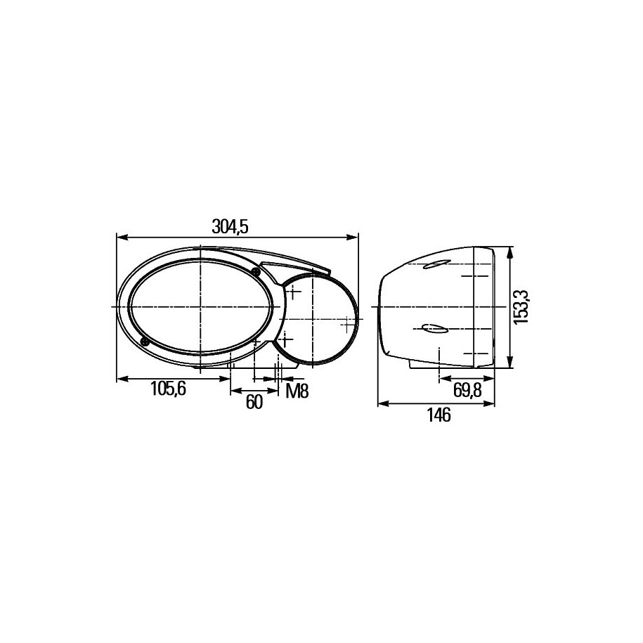 Headlight - HELLA 1EB 996 167-041