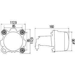Headlight - HELLA 1BL 247 042-177