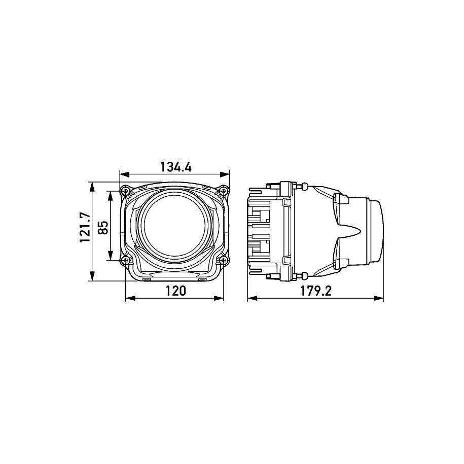 Headlight Insert - HELLA 1AL 012 758-121