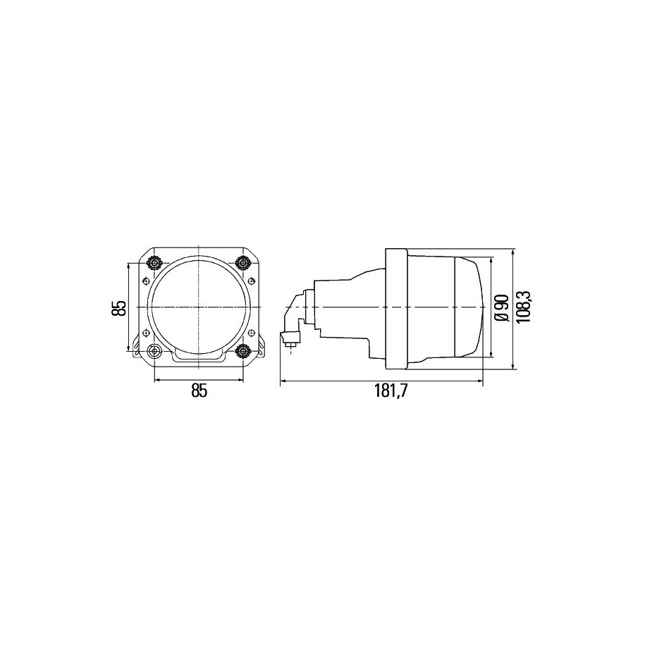 Headlight - HELLA 1AL 009 998-041