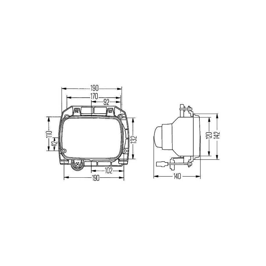 Headlight Insert - HELLA 1AE 003 427-151