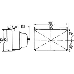 Headlight Insert - HELLA 1AE 003 427-021