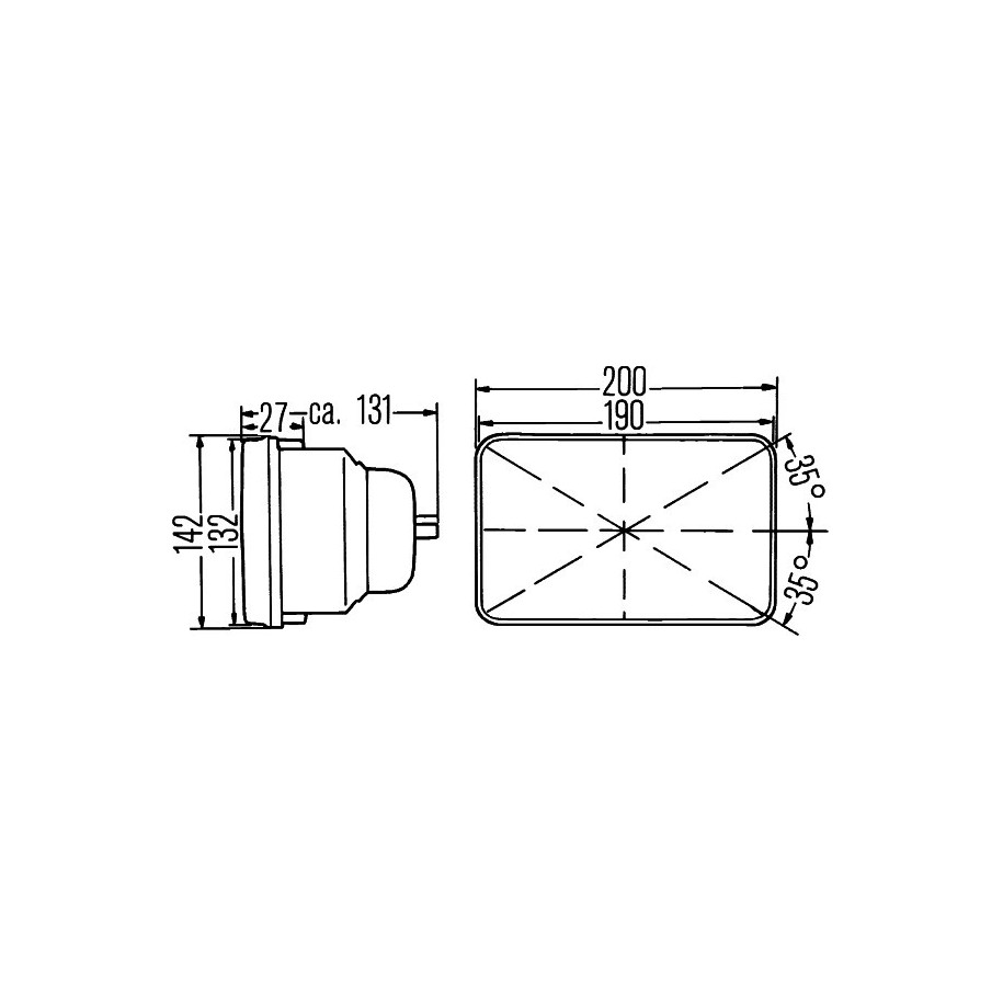 Headlight Insert - HELLA 1AE 003 427-021