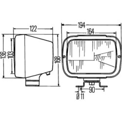 Headlight - HELLA 1AB 004 231-001
