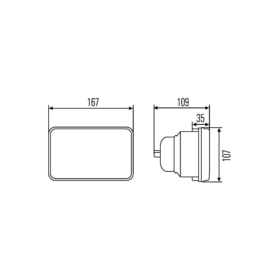 Headlight Insert - HELLA 1AB 003 177-071