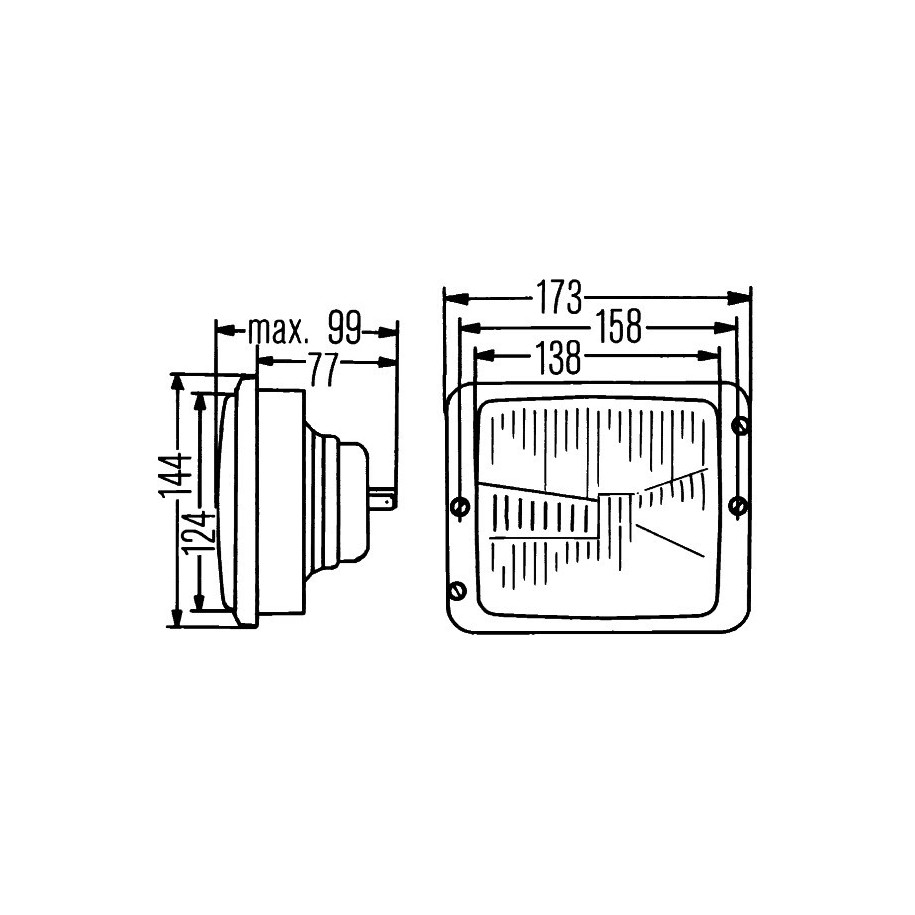 Headlight - HELLA 1AA 004 109-201