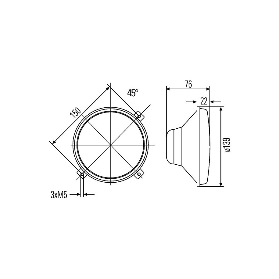 Headlight - HELLA 1A3 996 162-021