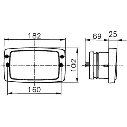 Headlight - HELLA 1AB 006 213-027 | OE 7.512.030.000