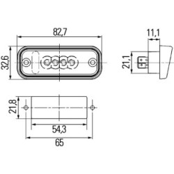 Number Plate Light - HELLA 2KA 010 278-311 | OE 010 278-311