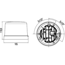Rotating Beacon - HELLA 2RL 011 484-001 | OE 090 8490
