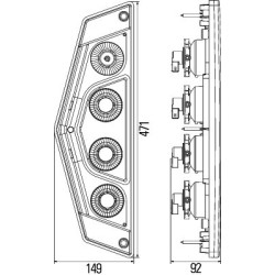 Tail Light - HELLA 2VP 012 570-111 | OE 012 570-111