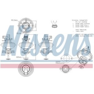 Exhaust Gas Recirculation (EGR) Valve - Nissens 98208