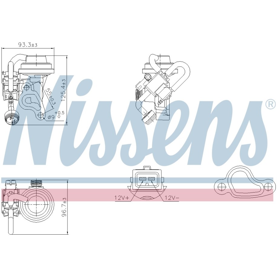 Exhaust Gas Recirculation (EGR) Valve - Nissens 98344