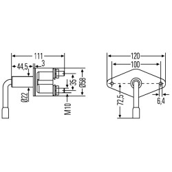 Battery Main Switch  HELLA 6EK 001 559-007 for JOHN DEERE KDWHLO9520