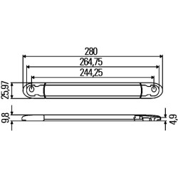 Auxiliary Stop Light - HELLA 2DA 343 106-231 | OE 825-BRL014