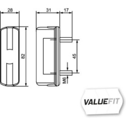 Number Plate Light - HELLA 2KA 357 014-001 | OE 2KA 357 014-001