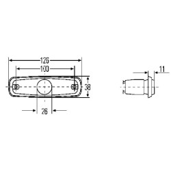 Side Marker Light - HELLA 2PS 962 964-012 | OE 11025244