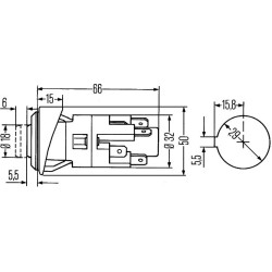 Hazard Warning Light Switch - HELLA 6HF 001 579-052 | OE 001 579-052