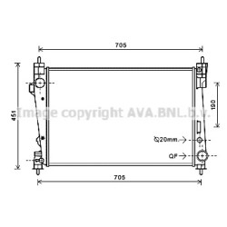 Radiator - Engine Cooling - AVA AL2124