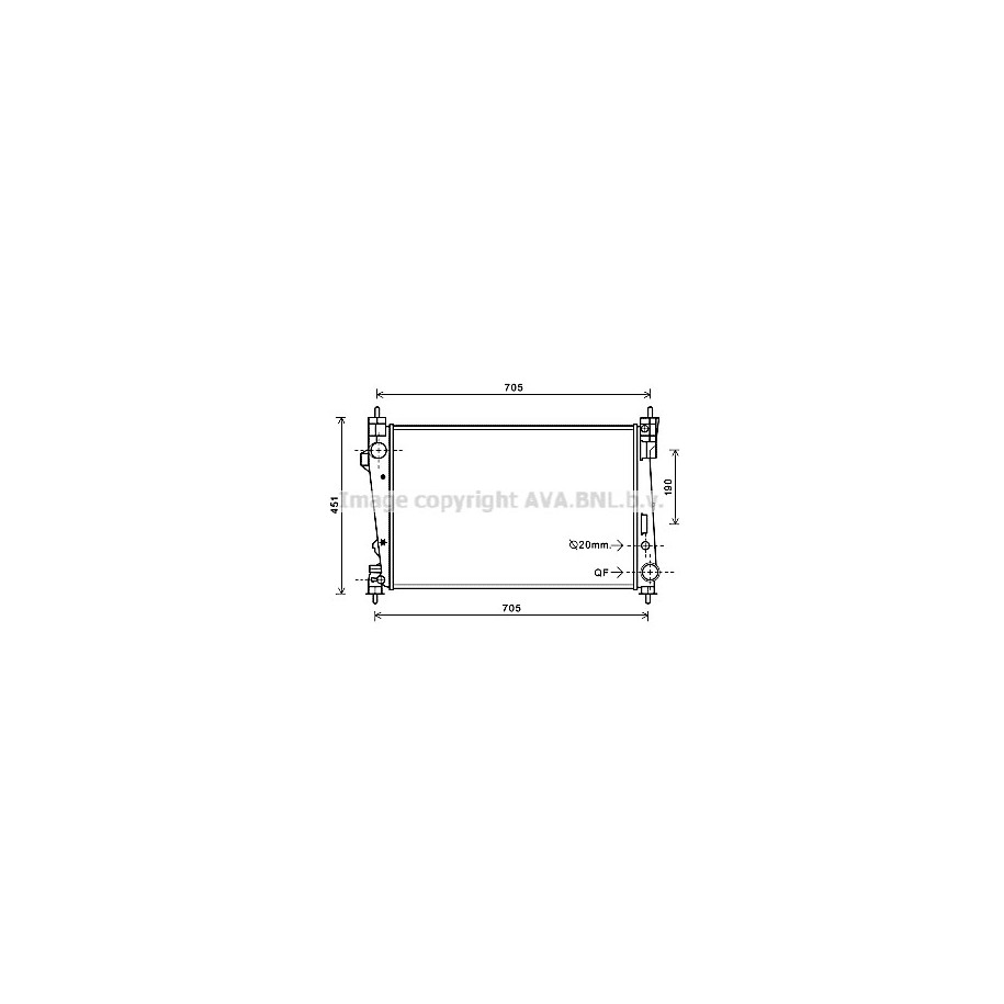 Radiator - Engine Cooling - AVA AL2124