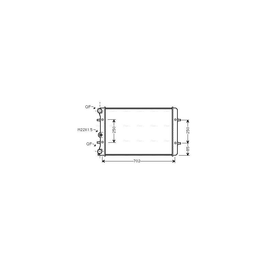 Radiator - Engine Cooling - AVA AI2155